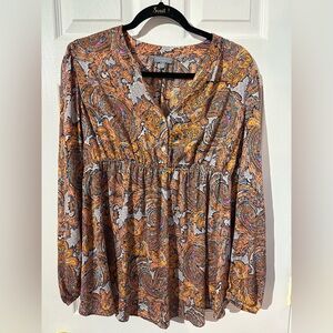 Octavia Multicolor Paisley Blouse M